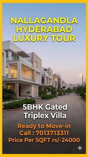 Inside Hyderabad's MOST LUXURIOUS 5BHK Gated Villa, 🏡 Vertex Kingston Park #shorts