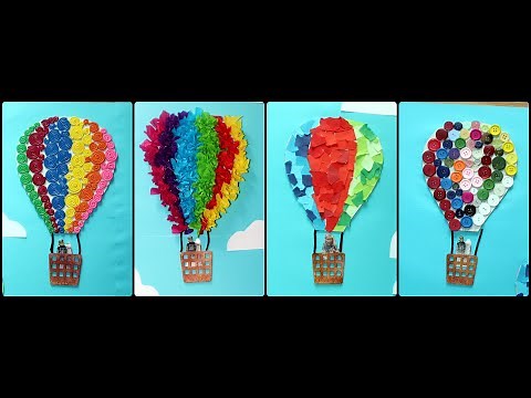 Balony praca plastyczna / Hot air baloons craft / Lot balonem / Kids craft