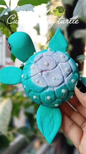 DIY Cute Galaxy Turtle 🐢 clay art #trending #homedecor #shortsfeed #shorts #turtle