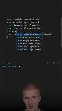 Open a Window #java #shorts #coding #airhacks