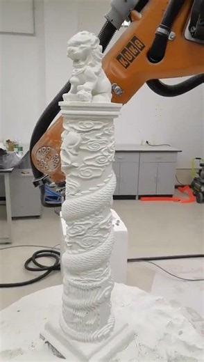 Robot seventh axis+KUKA robotic arm for 3D carving, 3D printing, 3D house construction, etc.