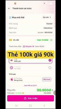 Cách Mua Thẻ Nạp Viettel 100k Giá 90k Từ Ví Điện Tử MOMO