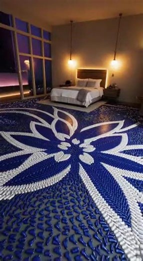 Luxury Bedroom Crystal Shoes Floor Installation