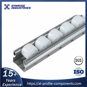 [Hot Item] Roller Track for Pipe Rack System Aluminum Flow Rails Plastic Roller Wheel Conveyor