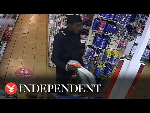 Killer caught on CCTV buying cable ties before strangling woman to death