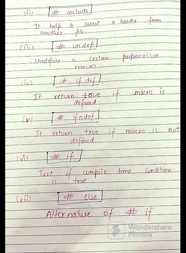 Preprocessor in c | NOTES 📝 |