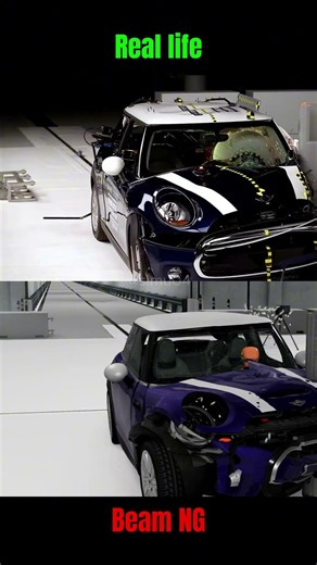 Reality vs BeamNG - Mini Cooper Crash Test