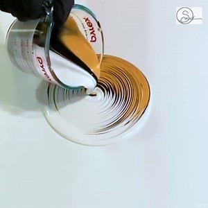 Playing with Black & Gold Ring Pours | S. Mack Art