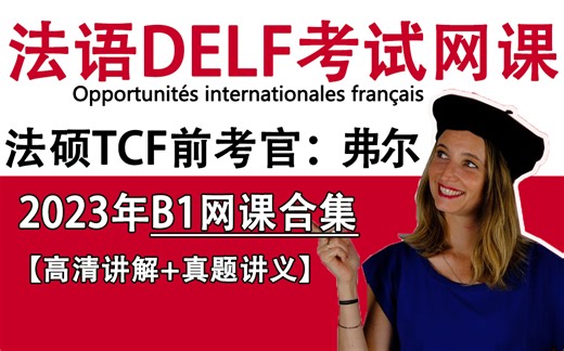 【全39集】这简直是我法语考试的救星！B1考试网课合集！10年外硕前法语DELF考官整理的中法字幕