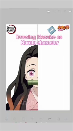 Drawing Nezuko pt-2#demonslayer #anime#animeart #digitalart#ibidpaintx #drawing #art#trending#shorts