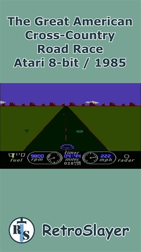 The Great American Cross-Country Road Race Gameplay Atari 8-bit