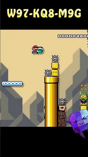 Super Mario Maker 2 🎮 The Golden Desert Kaizo Lite 🎮 MarbleRun #short #mario