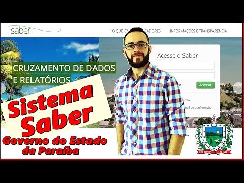 SISTEMA SABER - Governo do Estado da Paraíba (Tutorial)
