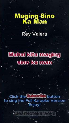 Maging Sino Ka Man - Rey Valera l Short Karaoke #karaoke #music #clearnotekaraoke