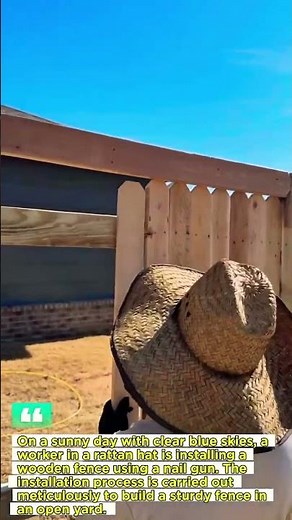 wooden fence installation process.