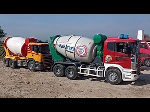MOBIL TRUK MOLEN COR BETON MIXER - SIMULASI PENGECORAN JALAN