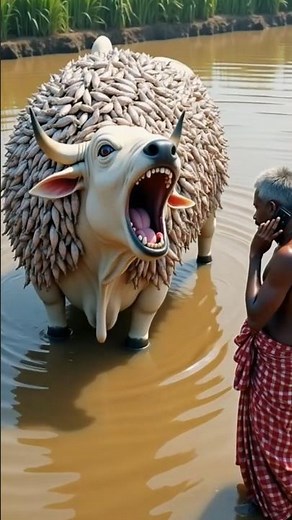 Cow Attacked by Thousands of Piranhas 😱 Rescued Just in Time! #PiranhaAttack #AnimalRescue