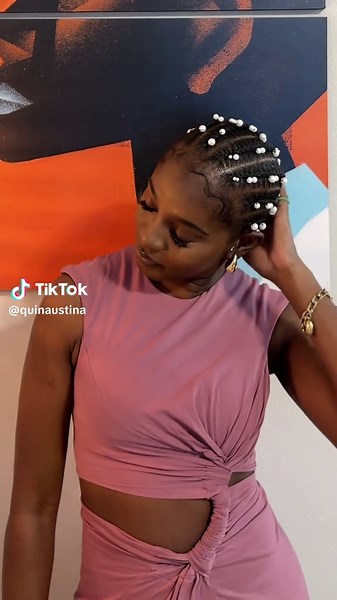 Elevate Your Cornrows: Simple Techniques with Pearls