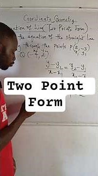 How to Find the Equation of a Line Using Two Points | Easy Method! 🔥 | Coordinate Geometry
