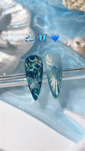 🌊 3D Beach Nail Tutorial