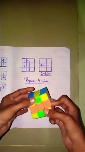 repeat 4 times 3x3 Rubik cube easily solve method 💯🔥😱💯