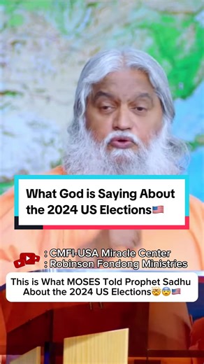 Prophet Sadhu Sundar Selvaraj shared his encounter with Moses, who gave him 5 points about the 2024 US Elections🇺🇸🗳️ • • Head to our YouTube Channel to watch the full message👇 Title: This is What MOSES Told Prophet Sadhu About The 2024 US Elections🤯😨🇺🇸 • • • 🌟 Upcoming Speakers Lineup: 10/07 - 10/13 🌟 👉Prophet Sadhu Sundar Selvaraj - Oct. 4th - 6th 👉Prophetess Kat Kerr - Oct. 7th - 8th 👉Dr. Linda Vega - Oct. 9th 👉Pastor Suzanne Hinn - Oct. 10th 👉Bishop Robinson Fondong - Oct. 11th