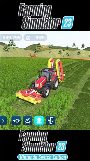 Realistic Grass Cutting 🚜 Farming Simulator 23 😍 #Shorts #viral