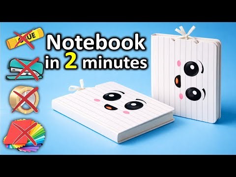 DIY Mini Notebook 📒 How to Make Cute Paper Notebook (No Tape, No Glue) School Craft