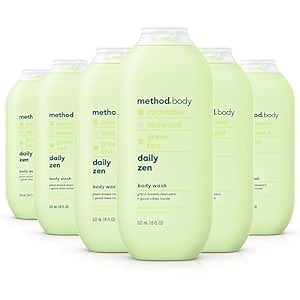 Method Body Wash, Daily Zen, Paraben and Phthalate Free, 18 oz (Pack of 6)