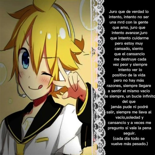 AGREGAR UN TÍTULO LLAMATIVO// estoy cansado #idk #vocaloid #len#kagaminelen#texto#inmaduro#saludos