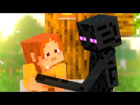 The Enderman and the Shelter Tree🌱 | The True Ending💗Minecraft Animation