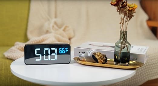 LED Mirror Alarm Clock