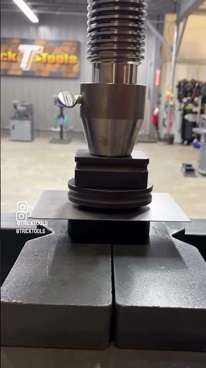 Using the Mittler Bros Oval Punch & Flare tooling in the Dake 50 ton Press -at Trick-Tools.com