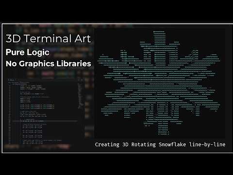 I Built a 3D Rotating ASCII Snowflake in Pure Python (Terminal Only)