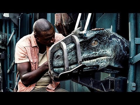 Raptors Cage Scene Jurassic World 2015 Movie CLIP 4K
