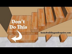 Watch This Video Before Shaping The Outside Edge of Stair Treads - Building Code And Safety Tips