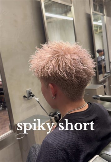 ハイトーンスパイキーショート／ 高校卒業後即垢抜け確定！！！ 福岡のスパイキーショートは僕にお任せください #スパイキーショート＃ハイトーンスパイキーショート＃福岡スパイキーショート