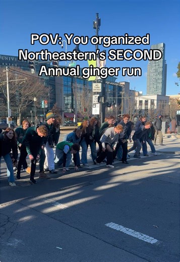 Northeastern ginger run pt 2! Had to ginger run it back for a second year #stpatricksday #northeastern #boston #ginger #viral