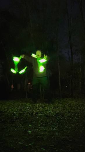 The Odd Prop Shop | Double double pendulums with green fire. #doublependulum #fireprops #fireperformer #flowarts #fireart | Instagram