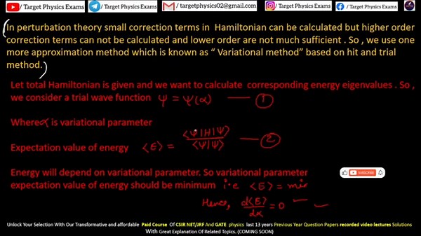 Variational Method || #quantummechanics #physics #perturbation #csirnet #quantumphysics #gate