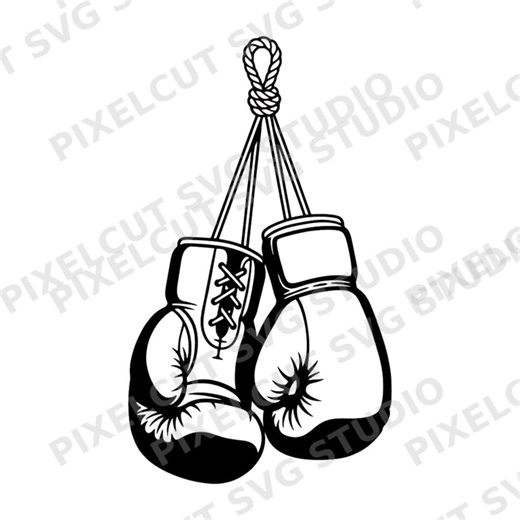 Boxing Gloves Hanging SVG PNG | Vintage Boxing Silhouette for Laser Engraving - Etsy Canada