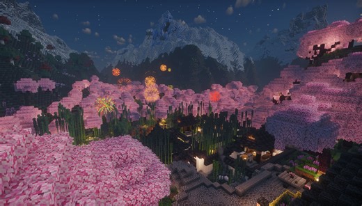 在MC里放赛博烟花