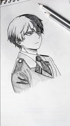 Draw Shoto Todoroki 🔥❄️