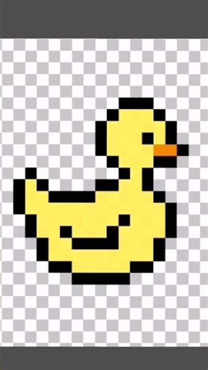 Duck 🐣🐤🐥 Pixel Art Drawing #pixel #art #pixelart #drawing #duck #shorts