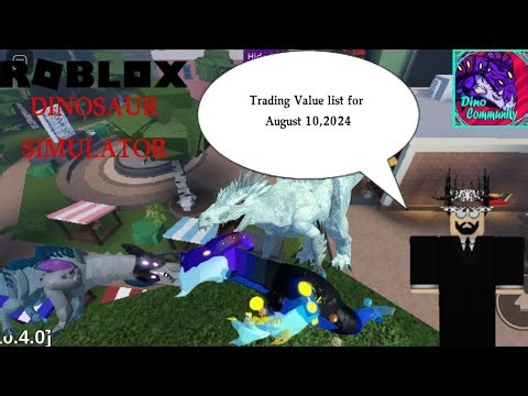 Roblox Dinosaur Simulator - Value list