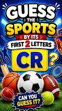 ⚽ Guess the Sport by First 2 Letters 🏀 | Only 1% Get All Correct! 🤯 | 🏆 Sports Quiz Challenge!
