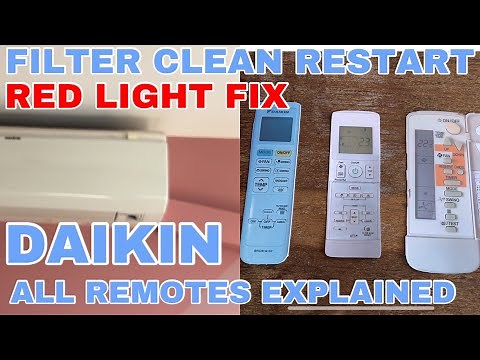 FIX filter cleaning RED light on DAIKIN air conditioner - all remotes explained