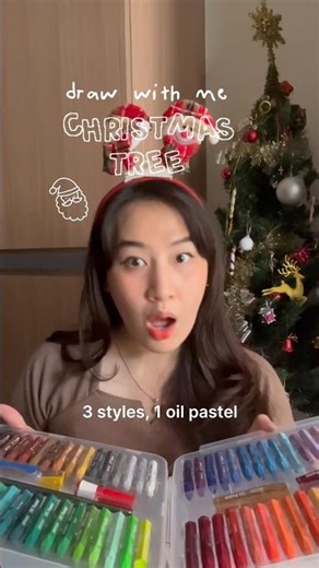 Merry Christmas! 🌲✨ #silviatirta #oilpastel