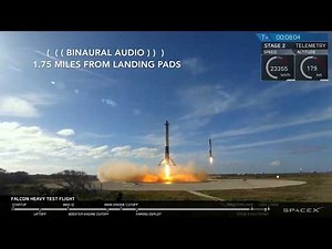 Like you're there - First launch ever recorded with 3D audio (the First SpaceX Falcon Heavy)
