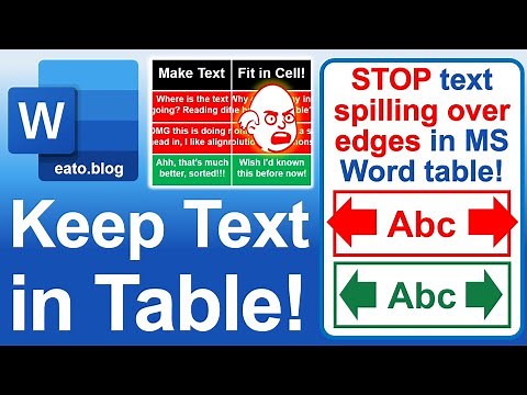 How to Keep Text Within MS Word Document Table Margins